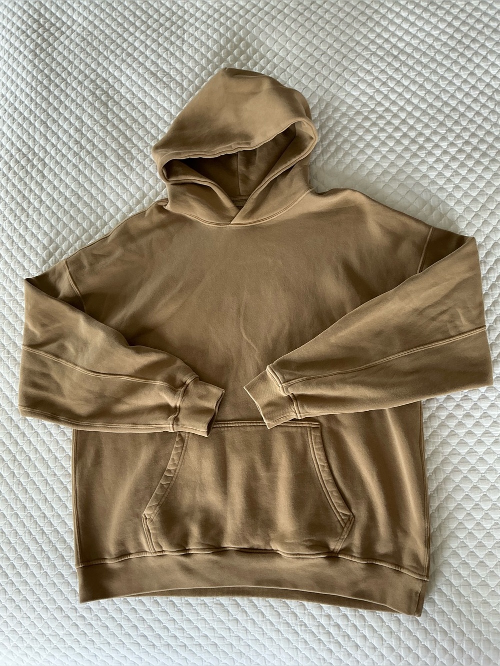 Abercrombie & Fitch Men’s Tan/Brown Soft Essential Oversized Pullover Hoodie L - Picture 5 of 8